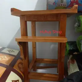 Meja Dispenser Kayu Mahoni