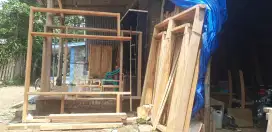 Kusen kupu tarung bahan kayu jati kering