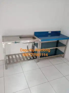 Meja dan bak cuci piring portabel