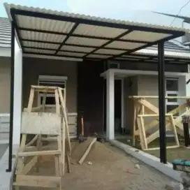 Kanopi besi galvanis atap UPVC Doble layer