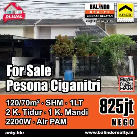 Di Jual Pesona Cigantri Bebas Banjir