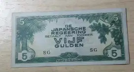 5 Gulden Zaman peralihan Jepang