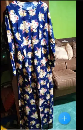 Gamis katun kembang size L
