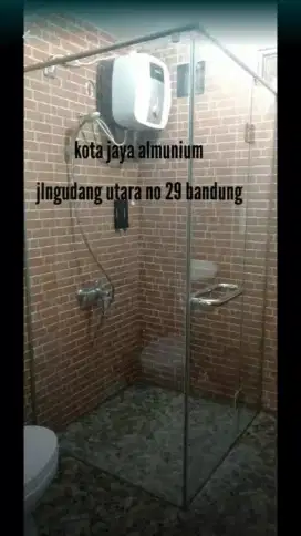 Kaca shower kaca teper/biasa