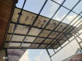 Kanopi solar flat, pemasangan Kanopi transparan #299