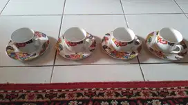 Cangkir - Vintage American Atelier Coffee - 4 Teacups