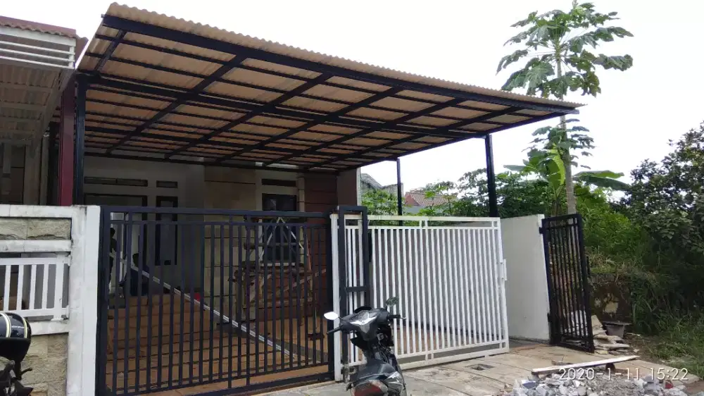 Kanopi Baja Ringan atap Alderon RS Greca Roma Trimdeck