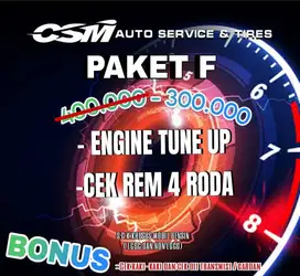 Paket F: Engine Tune Up - Cek Rem 4 Roda