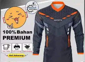 Jersey kaos baju sepeda runing orange Printing