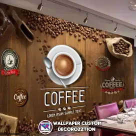 Wallpaper Dinding Murah Motif caffe - Wallpaper Dinding Custom 3D
