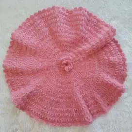 Crochet Taplak Meja / Penutup /Hiasan Multifungsi /Dekorasi Rumah Pink