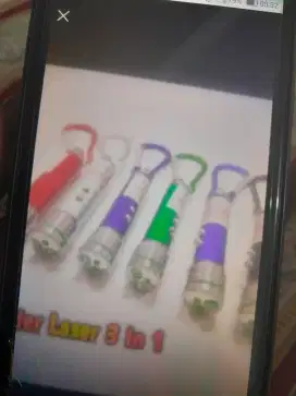 Aksesoris laser pointer senter mini gantungan laser senter 3 in 1polos