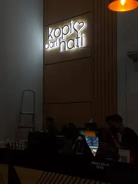 Huruf Timbul Dengan Lampu Untuk Kaf3, R3sto dan K4ntor