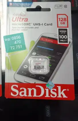 Memory Micro SD Mmc Sandisk 128 GB C10 Up to 140 Mbs