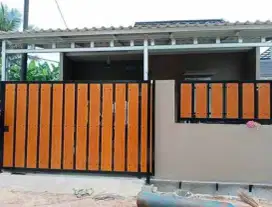 Pintu pagar dorong sliding