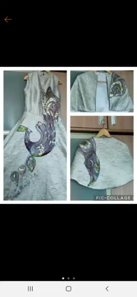 Dijual Gaun MOTHER OF BRIDE Handmade  payet. Bahan Jarcout