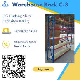Rak Gudang 5 susun/ Rak Dokumen/ Rak Arsip Kantor(T200XP200XL38)