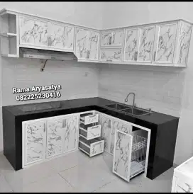 Kitchen set minimalis aluminium langsung pengrajin murah