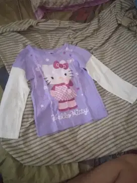 Kaos lengan panjang hello kitty