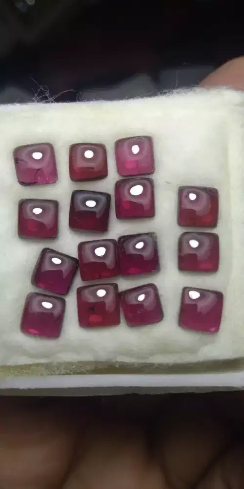 Natural batu mulia permata garnet 15pcs