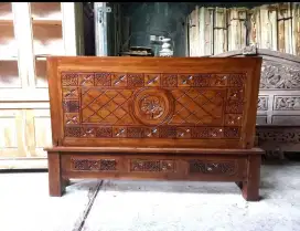 Dipan minimalis kayu jati