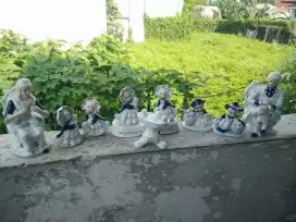 Patung keramik pajangan mini belanda full set