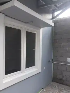 Pemasangan pintu kaca aluminium kusen jendela boven geser lipat bukaan