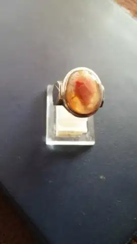 Cincin Perak Batu Akik Unik Langka