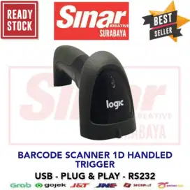 BARCODE SCANNER 1D USB RS232 LOGIC LS-31S HANDLED TRIGGER SINGLE LASER