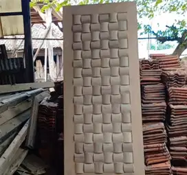 PINTU MINIMALIS MODEL ANYAMAN KAYU MERANTI