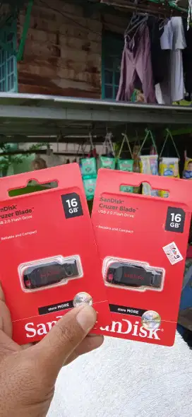 SanDisk USB 2.0 OTG 3.0 Kapasitas 16GB 32GB 64GB Hitam Ori