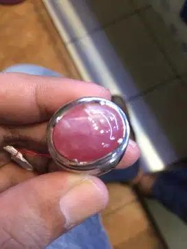 Red ruby big size mantap ring perak