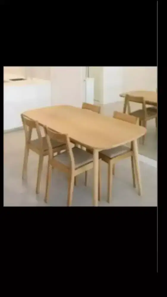 Meja Makan Retro 4kursi Jati