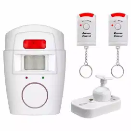 QR Alarm Anti Maling Infrared PIR Sensor Gerak 2 Remote