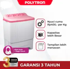 MESIN CUCI POLYTRON 2 TABUNG 7073 - POLYTRON MESIN CUCI 7KG