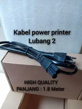 Kabel power printer lubang 2 HIGH QUALITY ORI