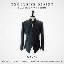 Blazer Stylish Korean Like a Vest Black Series - SK35