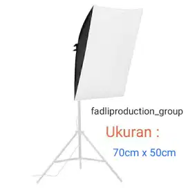 Softbox payung Reflektor 70cm x 50cm fitting lampu E27 Single Socket