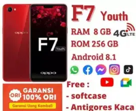 Handphone HP android baru segel oppo F7 youth Ram 8/256gb 4G