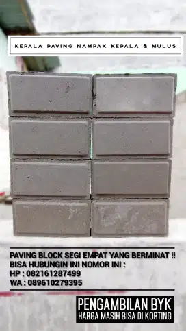 Paving block segi empat manual