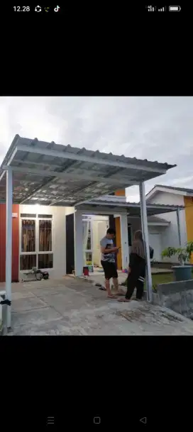 Kanopi baja ringan atap sepandek pasir