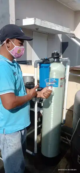 Alat filter saringan air pompa sumur bor tanah/PDAM PAM keruh kuning