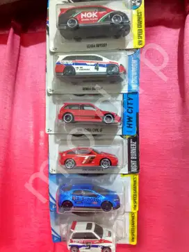 paket 6pc hot wheels hotwheels sedan honda series