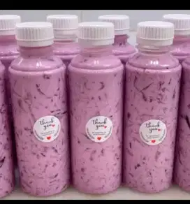Es lumut susu VIRAL kemasan botol enak bergizi tanpa bahan pengawet