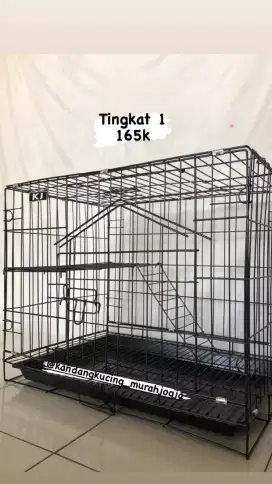 KANDANG TINGKAT 1 BESI SISTEM LIPAT