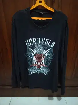 Kaos/T-shirt Motif Group Band Unravels Vintage(Tanpa Jahitan Samping)