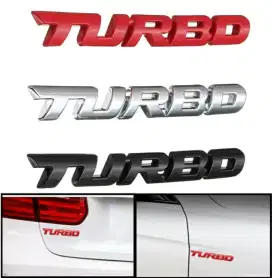 sticker turbo emblem metal