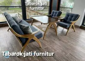 Sofa minimalis modern,2,1,1, bahan kayu jati tua