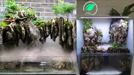 design aquascape tema hias paludarium akuarium tema palud