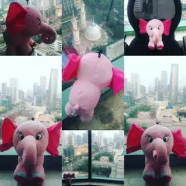 Boneka karakter majalah bobo si bona gajah kecil berbelalai panjang ok